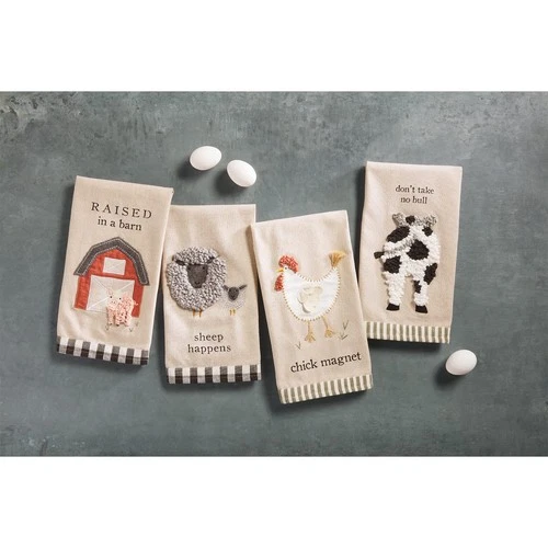 Mud Pie Farm Animal Applique Towel - Thumbnail 4