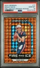 2024 Panini Obsidian - Fire and Ice Drake Maye #17 Orange Mosaic (RC) - POP3 OBO