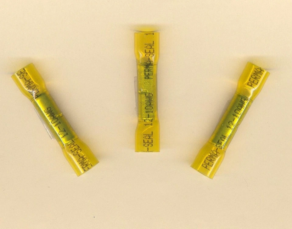 20 conectores terminales PERO termorretráctiles PERMA SEAL amarillos #12-10 calibre de cable AWG Foto 2 de 2