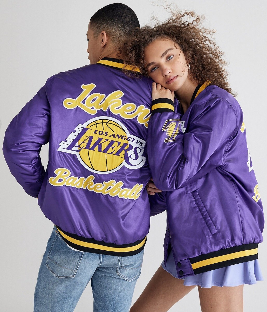 Aeropostale Ultra Game Purple NBA Los Angeles Lakers Mens Puffer