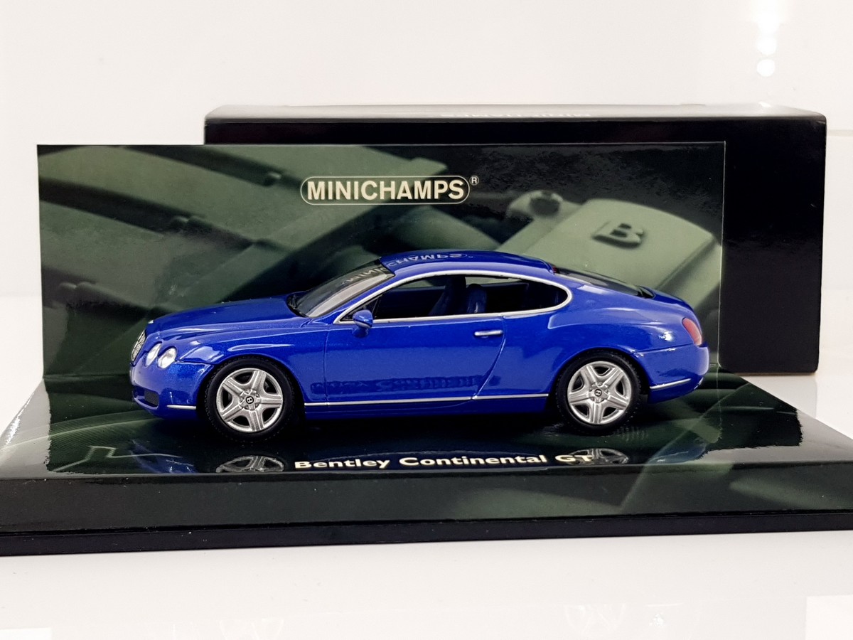 Minichamps 1:43 scale Bentley Continental GT - Blue Metallic