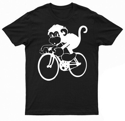 Bmx Monkey Cartoon Cool Mens Cycling T-shirt Rider Bicycle