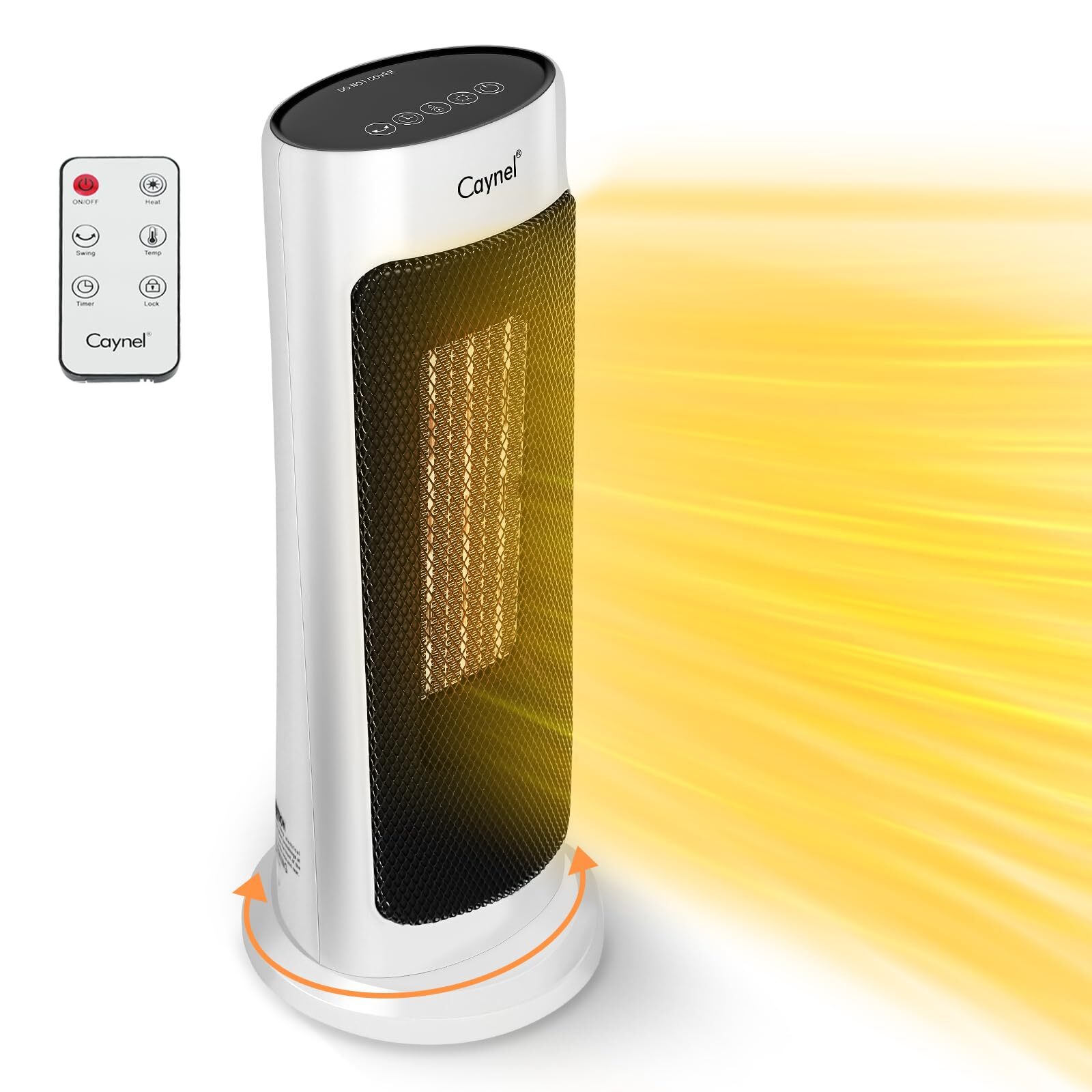 Home Oscillating Tower Ceramic Heater with Adjustable Thermostat, 12-Hour Tim...