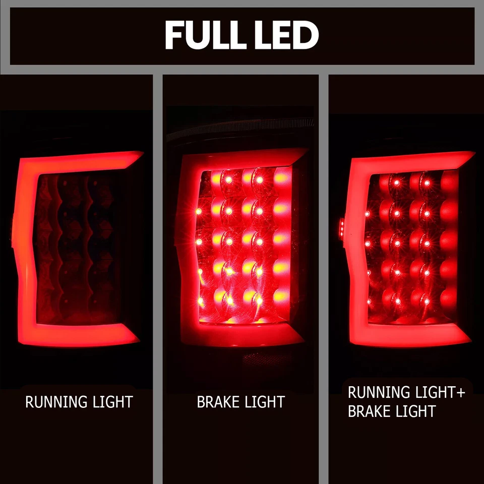 Luces traseras de tubo LED lámparas de freno para GMC Sierra 1500 2500HD 3500HD 2007-2014 13 Foto 3 de 4