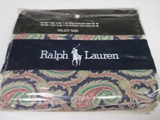 Vintage Ralph Lauren HUNTINGTON PAISLEY Blue Red Duvet Comforter Cover - King