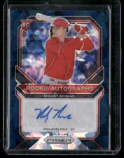 2021  Panini Prizm Mickey Moniak Rookie Autograph Auto Navy Blue Cracked Ice /25