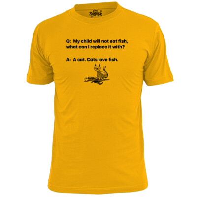 Lustiges Herren-T-Shirt My Child Won't Eat Fish