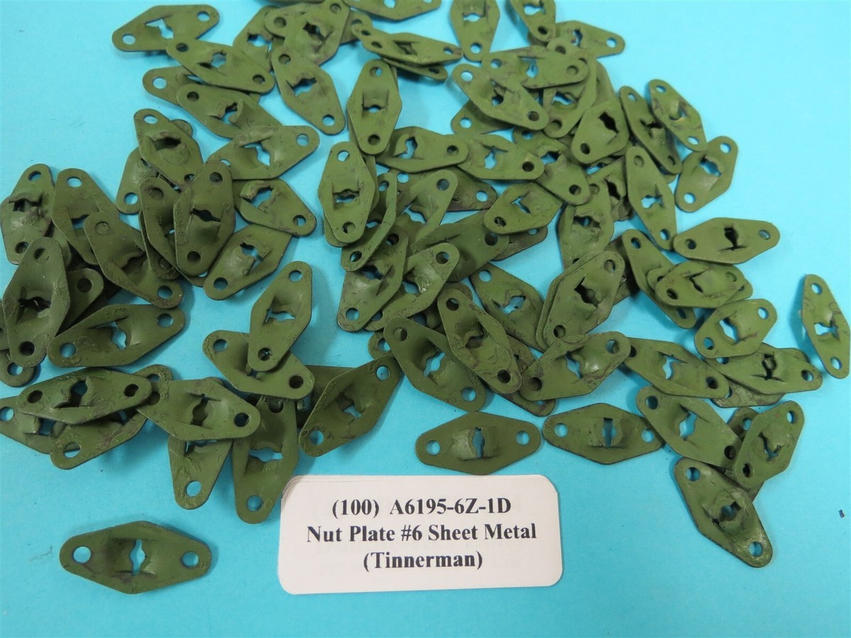 Tinnerman A6195-6Z-1D Sheet Metal #6 Anchor Nut Plate NAS444-2