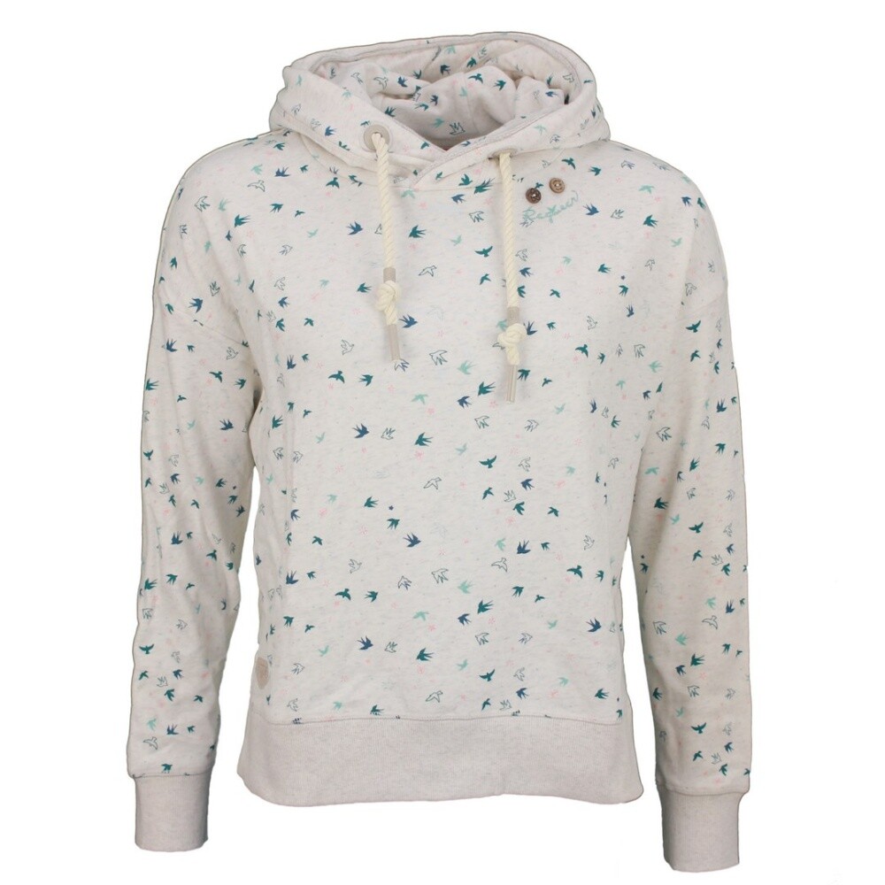 Ragwear Women Sweatshirt Hoodie Rufle Birds White 2311 30019 7000
