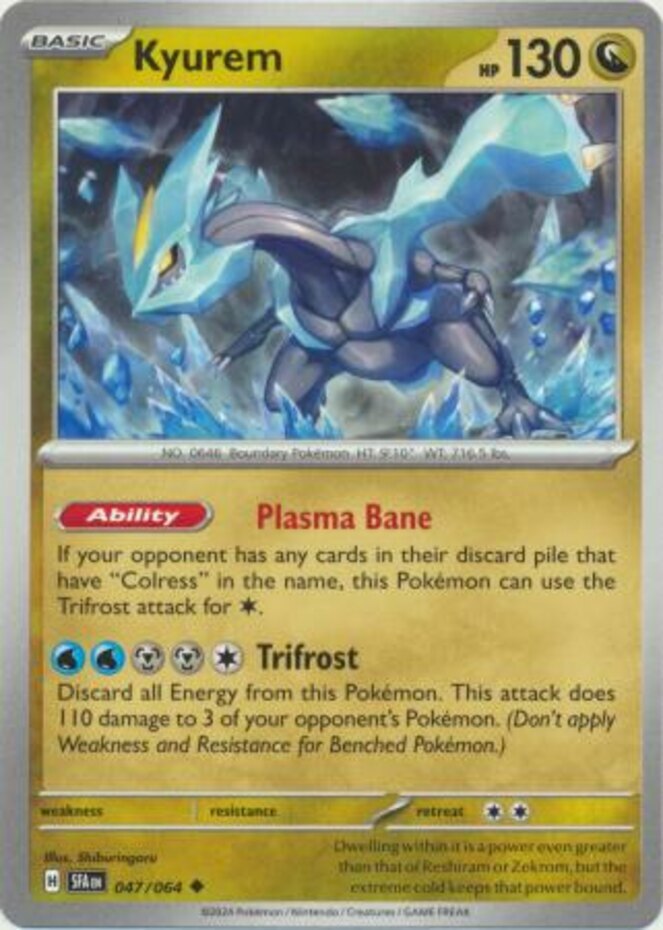 Pokemon Kyurem - 047/064 - Uncommon NM-Mint Shrouded Fable