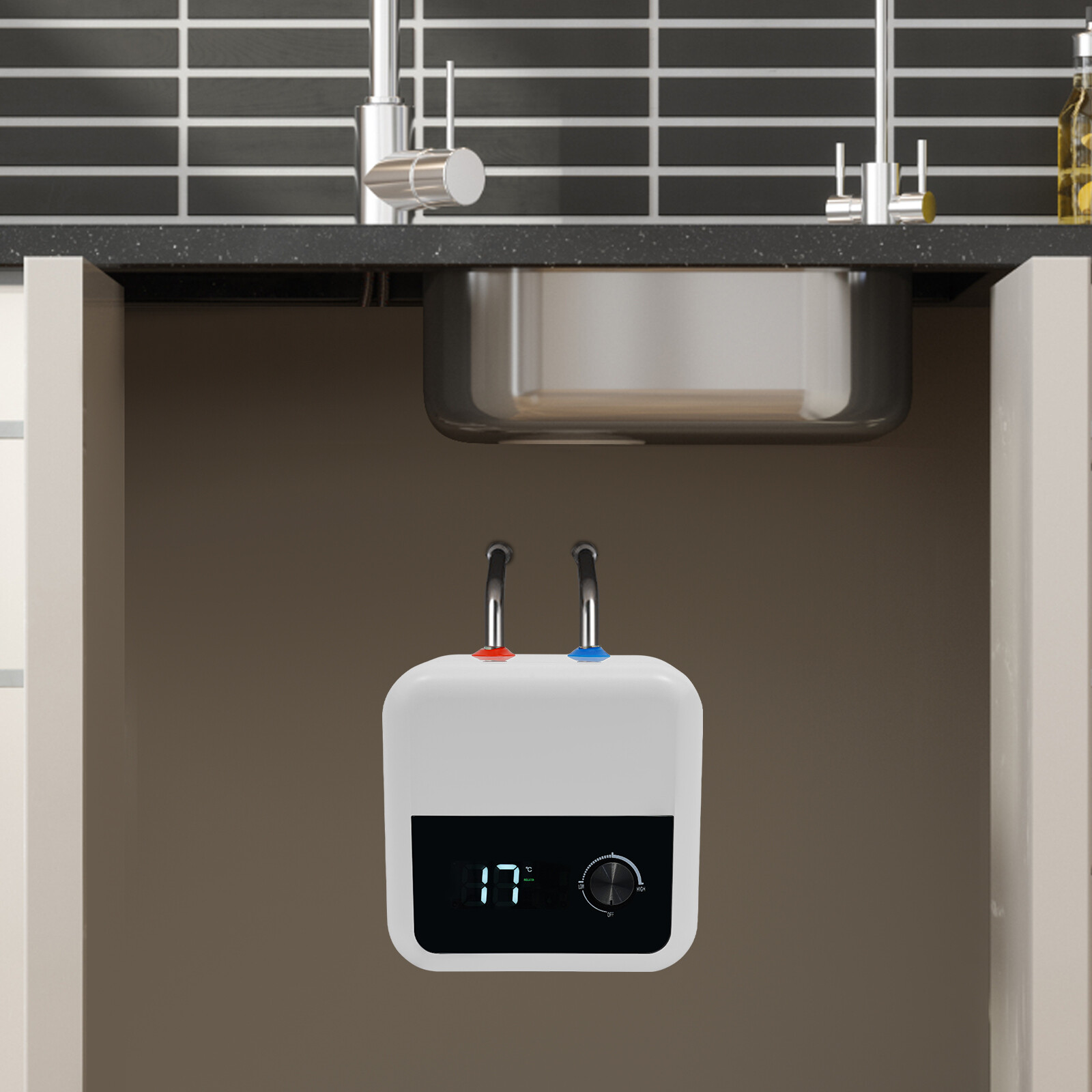 8L Electric 1500W 110V Tank Water Heater Kitchen Bathroom Storage Water Heater