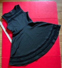 LULU'S Little Black Dress Mesh Sleeveless Fit & Flare Women's Size Large NWT