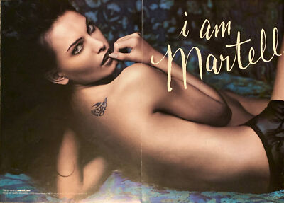PRINT AD 2000 Martell Fine Cognac Sexy Woman Sheer Black Panties - I Am Martell