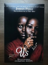 * US MOVIE * signed 12x18 photo poster *WINSTON DUKE, ELISABETH MOSS & SHAHADI*1