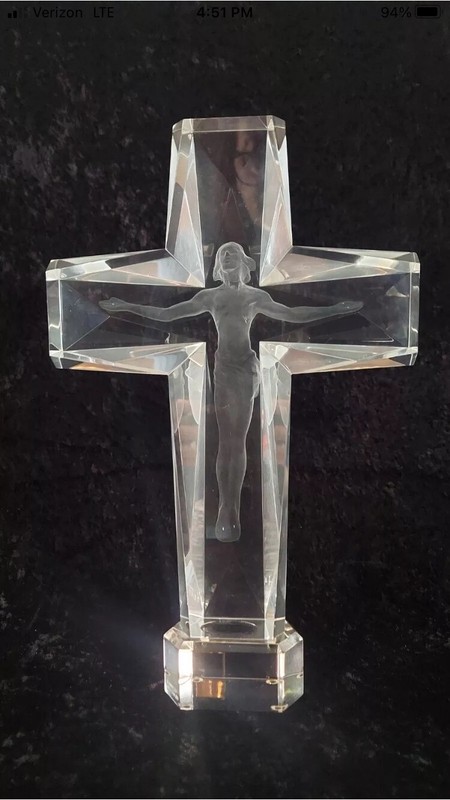 Frederick Hart Lighted Maquette Deluxe Millenium Sculpted Cross New in Box