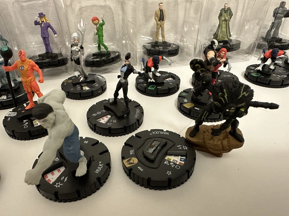 Heroclix Marvel DC Lot Figures Hulk Thanos Doomsday Iron Man Nightcrawler  - Image 4 of 4