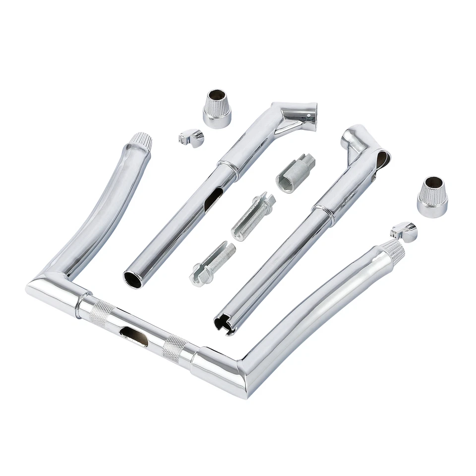 Manillar cromado de 12" de elevación ajustable Ape apto para Harley Sportster Softail Dyna Foto 2 de 4