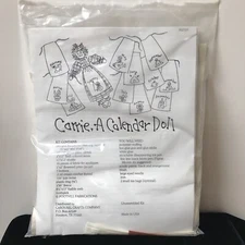 VINTAGE CAROUSEL CRAFTS CARRIE A CALENDAR DOLL KIT NEW OLD STOCK, SEALED