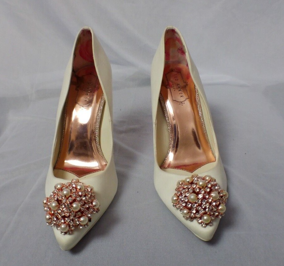 Ted Baker Dahrlin Embellished Satin Pointed Toe High-Heel shoes