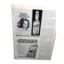 1976 Slim Jim and Early Times Whisky with Woman Original Print Ad 70s vintage