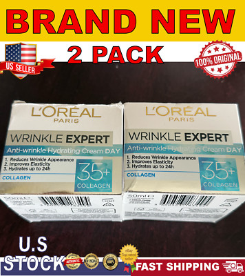 L'Oreal Wrinkle Expert Anti-Wrinkle Hydrating Cream Day 35+ Collagen 50ml/2pk