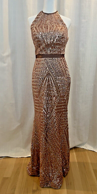 gold ring dresser pulls Bling Bling Sequined Rose Gold Mermaid Evening Dresses Women Long Part –  Siaoryne main image 0