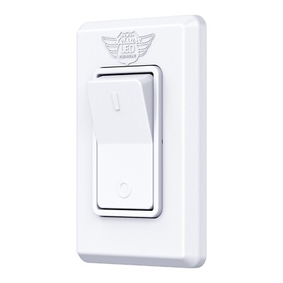 Single 1 Gang On-Off 12V White Light 3-Way Switch -RV Camper Trailer Marine Boat