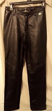 Womens Harley Davidson LEATHER spandex riding pants size 2 Small