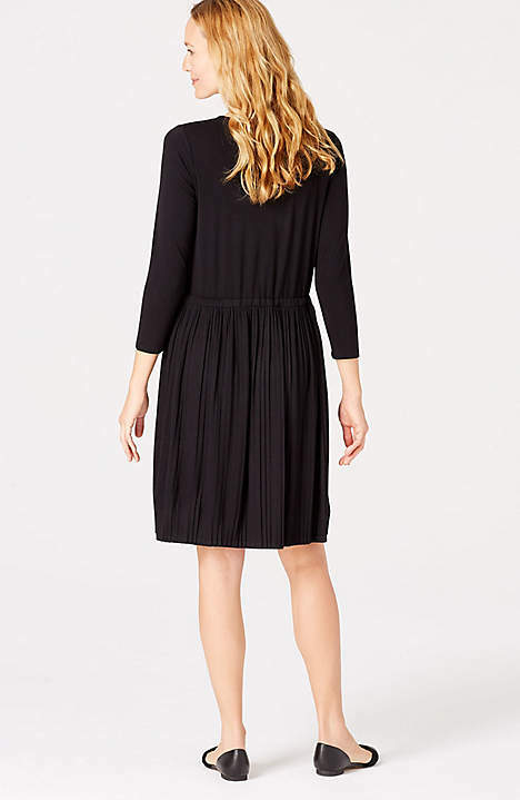 J.Jill ~ MT ~ NEW Pleated Drawstring-Waist Knit Dress ~ NWT (1M17