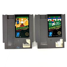 10-Yard Fight & Baseball (Nintendo Entertainment System) NES Lot Cartridges Only