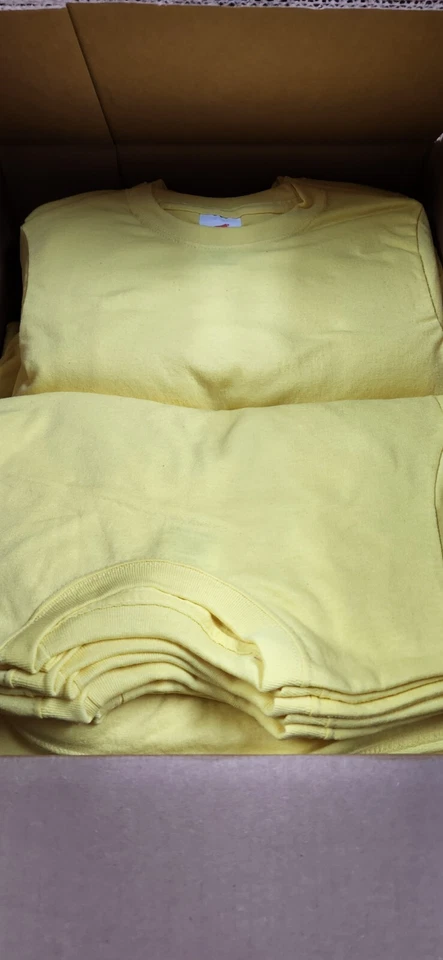 Camiseta Hanes 5370 ComfortBlend® EcoSmart® cuello redondo amarilla juvenil pequeña 6-8 Foto 2 de 3