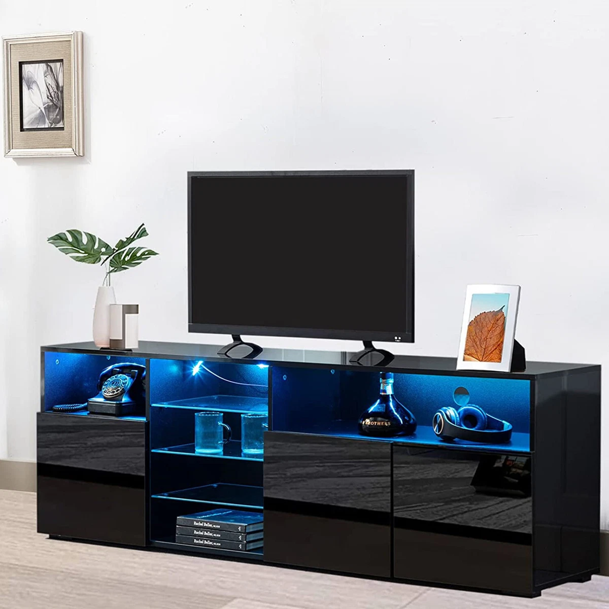 High Glossy LED TV Stand Cabinets for 70 85