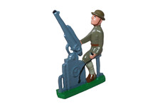 Lead Soldier AA Gunner Figure Dark Gray Gun  Modern 6