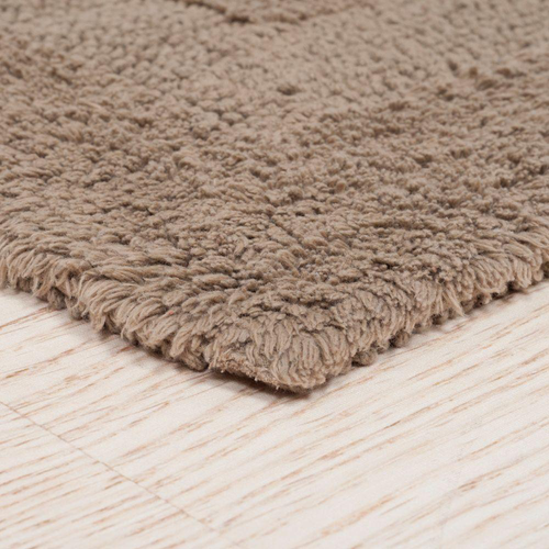 Bath Runner Rug Reversible Long Cotton Bathroom Floor Mat 2 x 5 Feet Taupe - Picture 5 of 5
