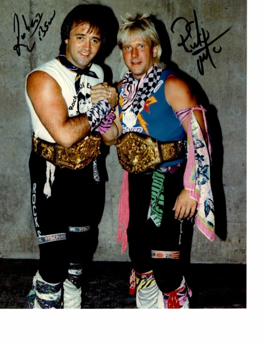 ROCK N ROLL EXPRESS MORTON GIBSON HOF WWE WWF NWA AUTOGRAPH 8X10 PHOTO  SIGNED | eBay