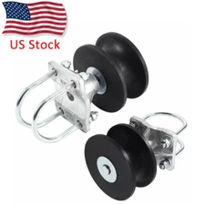 4" Round Post x 2 1/2" Square Gate Premium Nylon Cantilever Roller Gate Roller