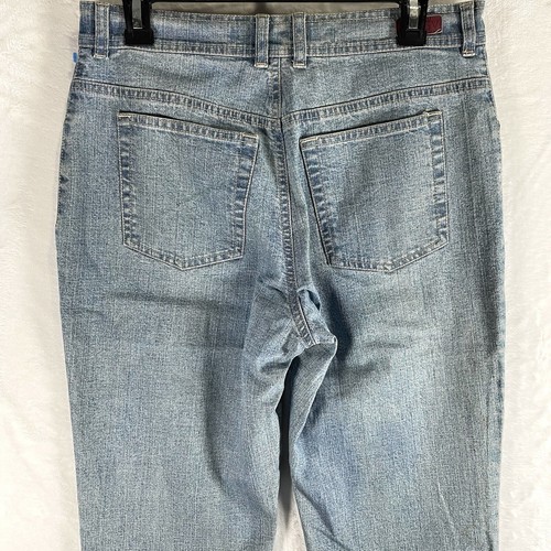 Jean para mujer Gloria Vanderbilt talla 8 W30xL28 azul tiro medio elástico recto - Imagen 4 de 10