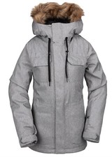 Womens Volcom Shadow Insulate Snow Jacket. Heather Grey. Size L. Worn Once.