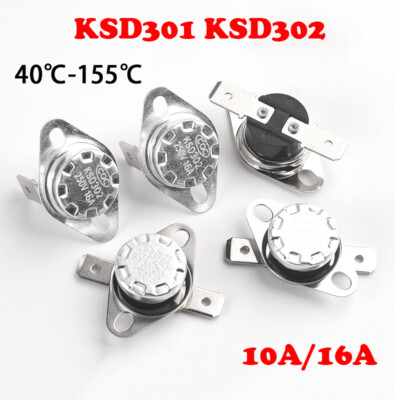 KSD301/302 Thermoschalter Temperaturschalter 40 -155  10A/16A Thermostat