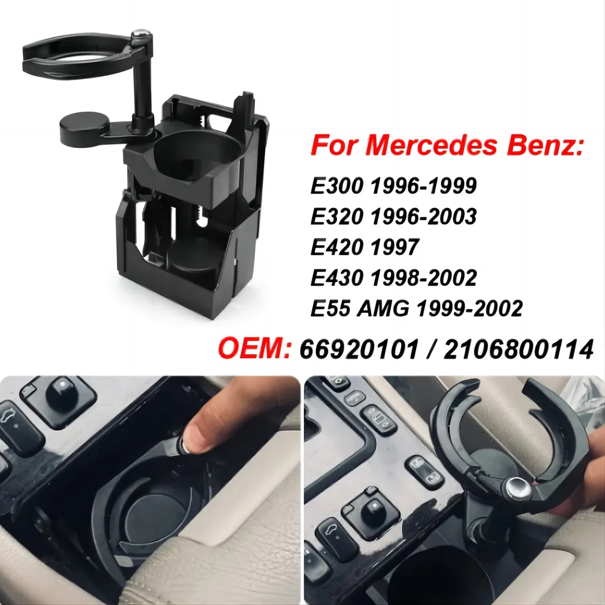 🥤 Portavasos Retráctil Original Mercedes-Benz Para E300 E320 1996-2003 (2106800114)
