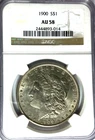 1900 $1 Morgan Silver Dollar AU58 NGC Almost Uncirculated Philadelphia