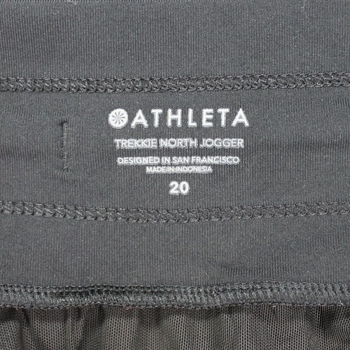 Pantalones de chándal Athleta Trekkie North talla 20 negros tiro alto elásticos - Imagen 5 de 5