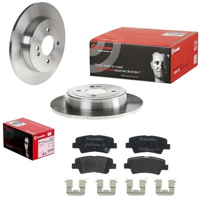 brembo BREMSSCHEIBEN 262mm + BELÄGE HINTEN passend für KIA RIO 3 UB