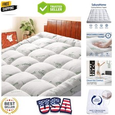Mattress Topper Short Queen RV Size, Cooling Extra Thick Breathable Viscose M...