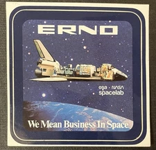 Vintage Decal Of ERNO Showing Space Shuttle With Spacelab As Cargo