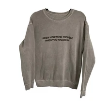 Taylor Swift Urban Outfitters Red Trouble Taylor's Version Crew Neck Sweatshirt 