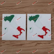 2X Glossy 4'' Italian Flag Map Italy Decal Sticker Car Vinyl Italia Style a