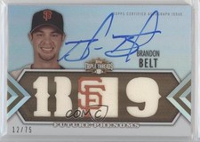 2012 Triple Threads Future Phenoms Auto Relics Sepia 12/75 Brandon Belt #103 2d8