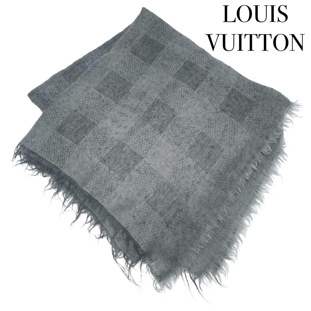 Louis Vuitton Damier Large Silk Stole Grey Women’s Accessories
