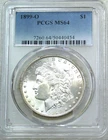 1899 O Morgan Silver Dollar PCGS MS64 Frosty Just Graded New Holder #K472